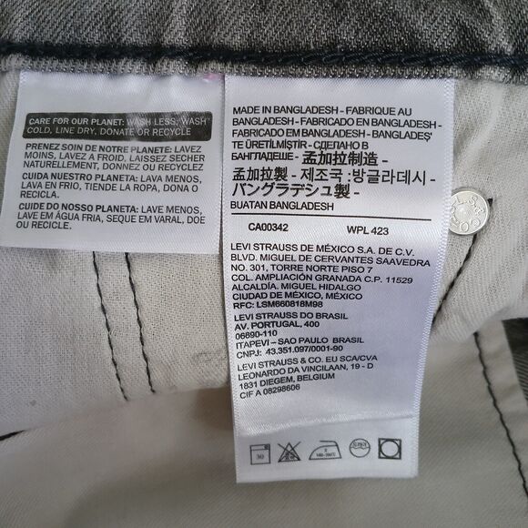 Levi's Flex 514 Straight Leg Men's Stretch Regular Fit Jeans Sz 28x30 Grey Color - Picture 10 of 12